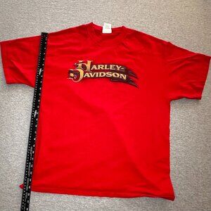 Harley Davidson T Shirt St Paul Minnesota Mens XL Red Crew Neck Short Sleeve